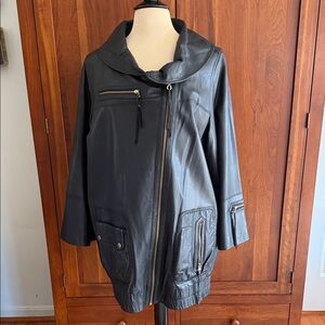 Hayden-Harnett Black Leather Jacket